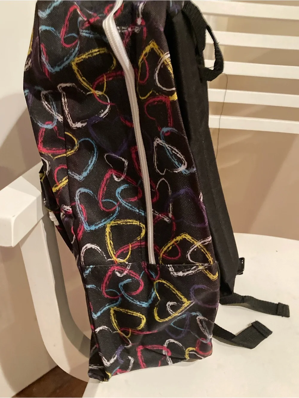 Kids' Black Heart Print Backpack